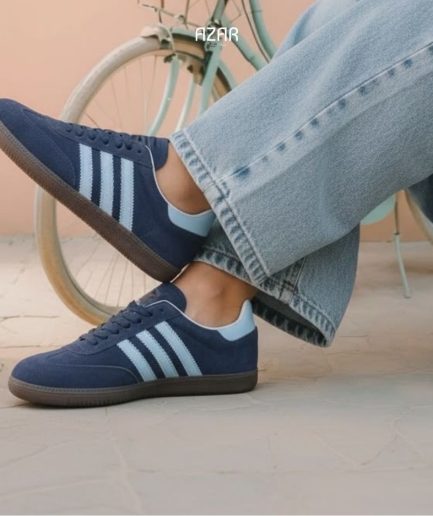 Basket trois Bandes Bleu style samba AZ 508-305