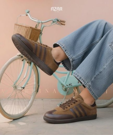 Basket trois Bandes Caramel style samba AZ 508-305