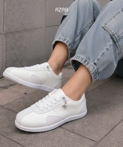 Baskets Blanches Confortable à Bijou AZ 510-PD9901