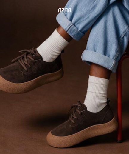 Chaussures basses marron en daim AZ 510-2501