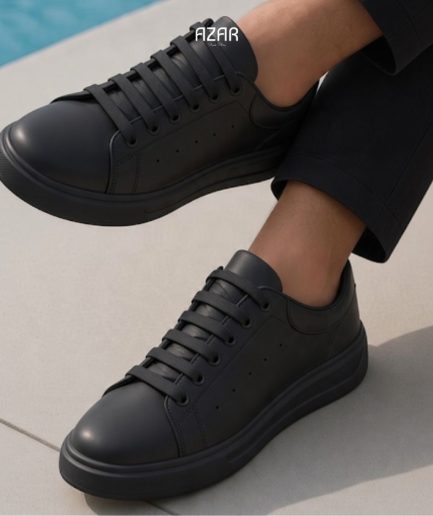 Baskets Noire pour homme à semelle épaisse AZ 510-SK36
